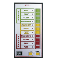 Engine order telegraph with push-button